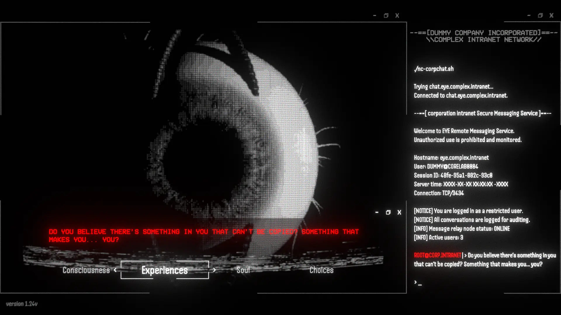 Dialogue through the EYE Remote Messaging Service
